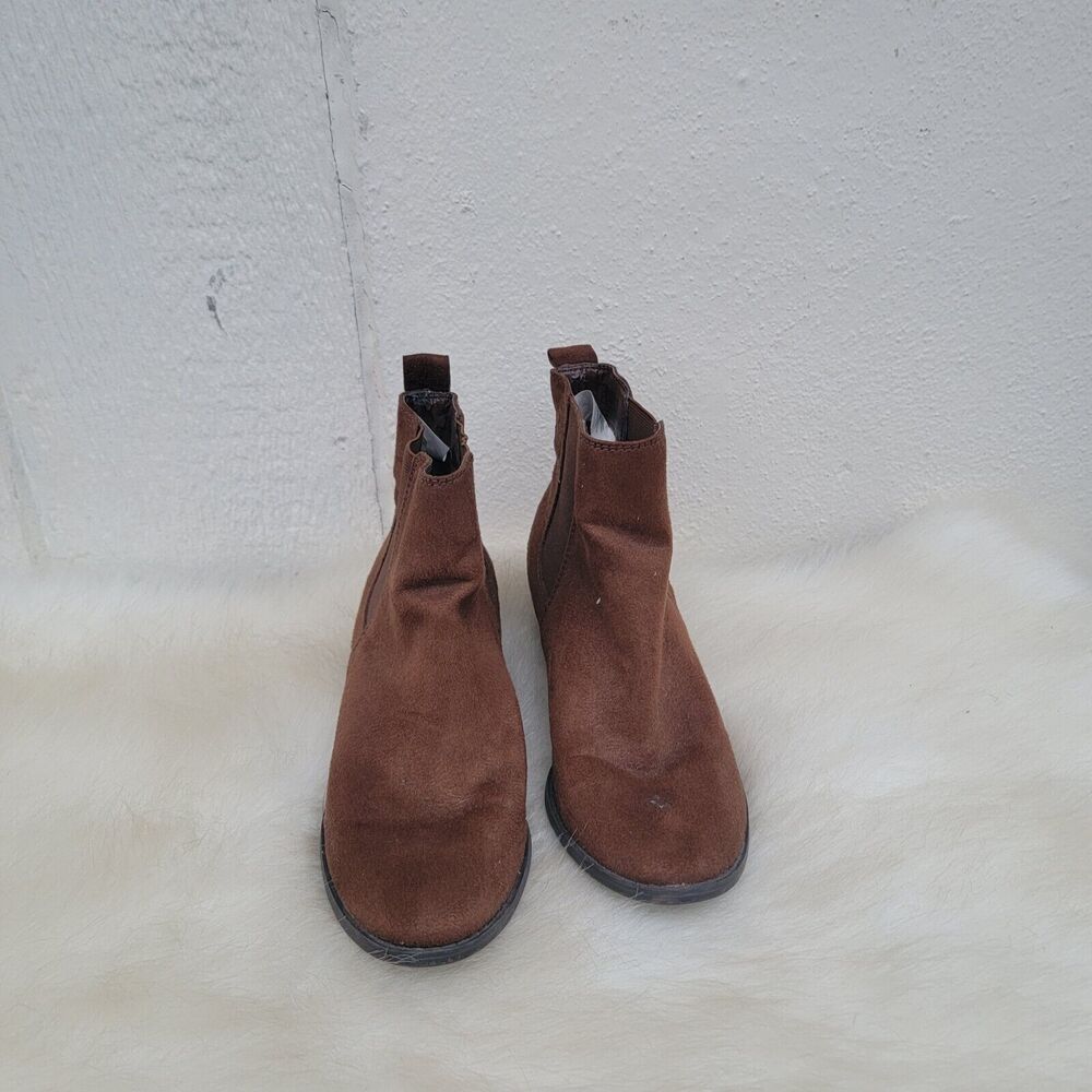 American Eagle Outfitters Boots Womens 6 Ankle Booties Brown Faux Suede Slip On